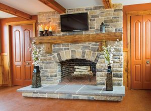 Stone Fireplace in NJ home