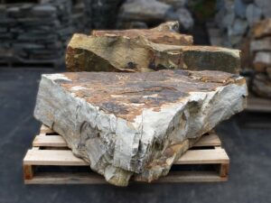 Large west mountain boulders on wooden pallet