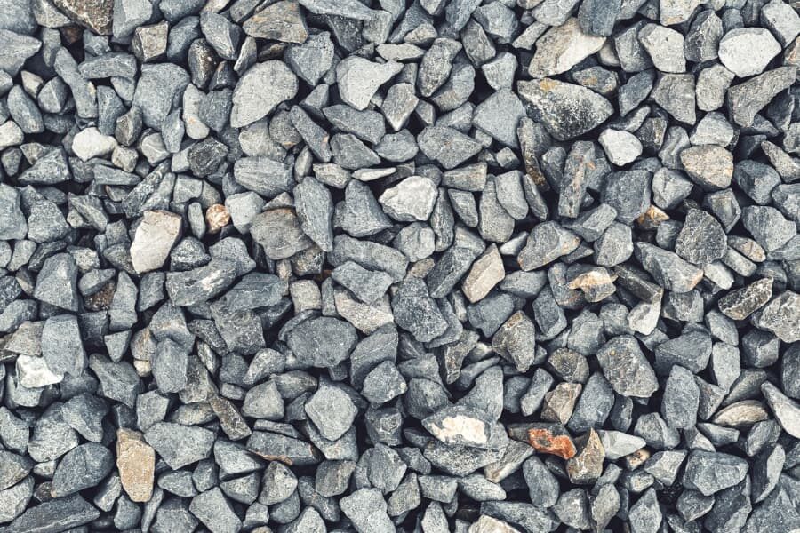 Close up of bluestone landscaping gravel